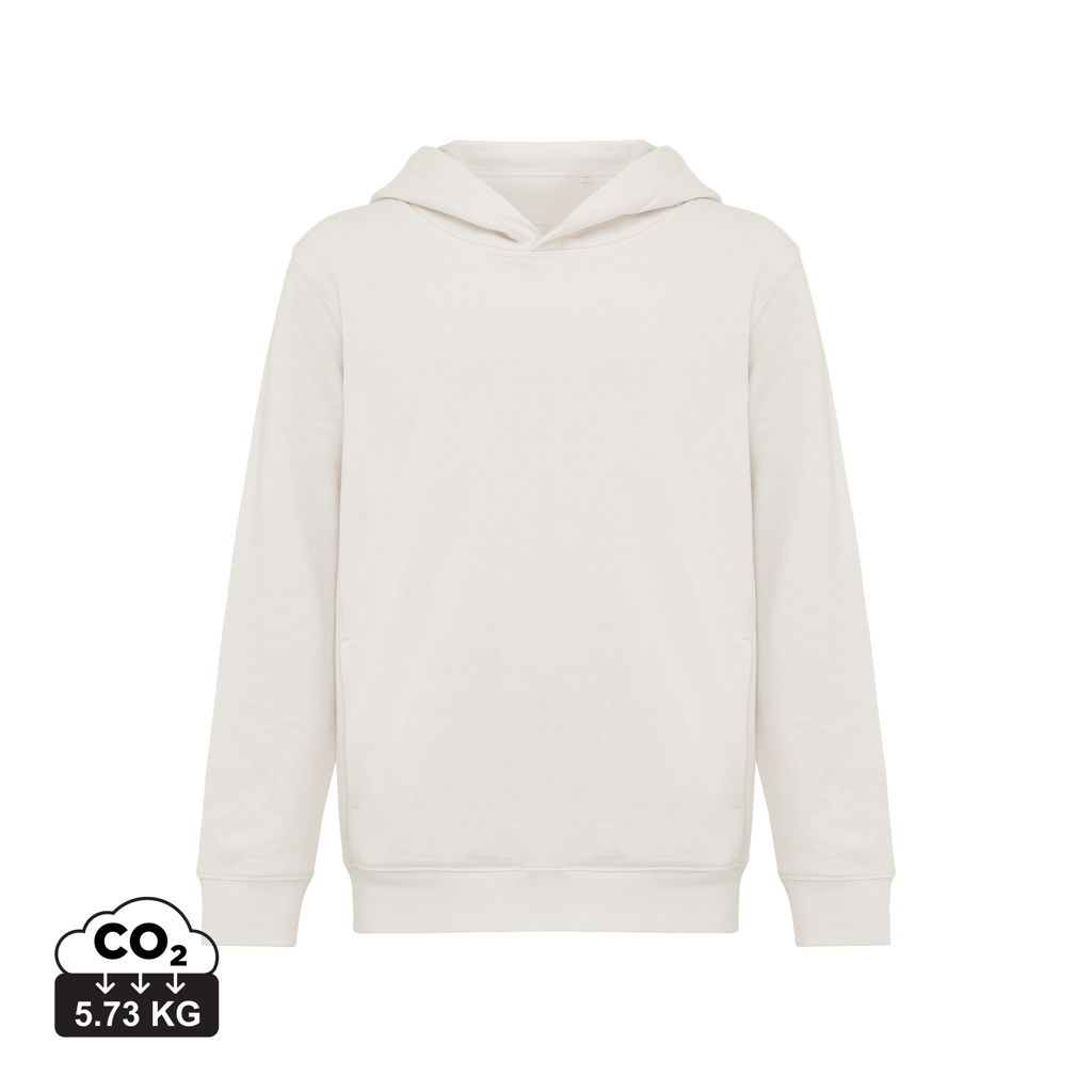 Sweat Enfant personnalisé coton bio 280g Iqoniq Yengo Kids Ivory White